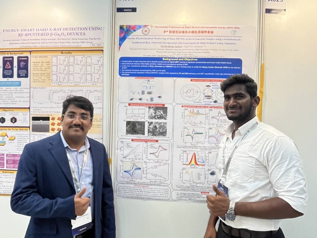 學生沙迪亞參加 SDSE 2025 第三屆永續能源與智慧元件國際研討會 榮獲 Honorable Mentions AwardImage