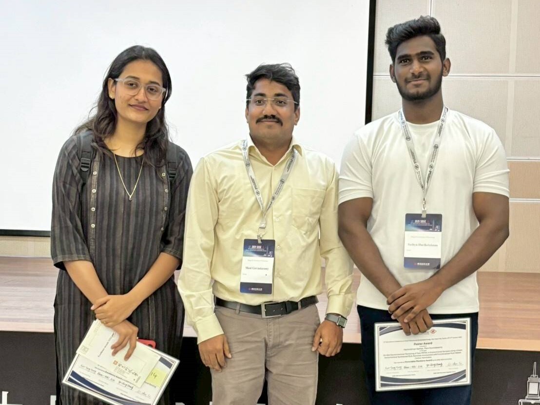 學生沙迪亞參加 SDSE 2025 第三屆永續能源與智慧元件國際研討會 榮獲 Honorable Mentions AwardImage